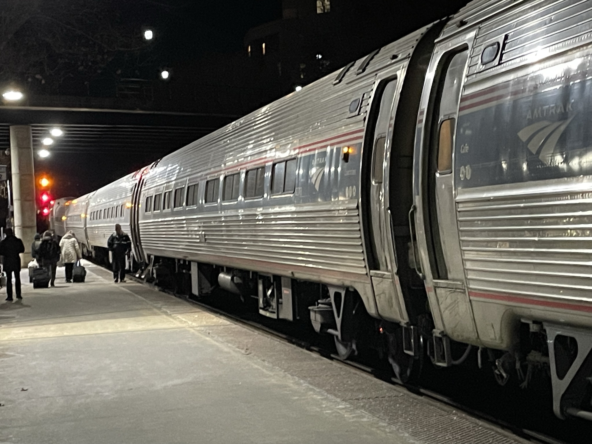 Passengers disembark from a Northeast Regional from D.C. on January 28, 2025 (Credit: Sean Tubbs)