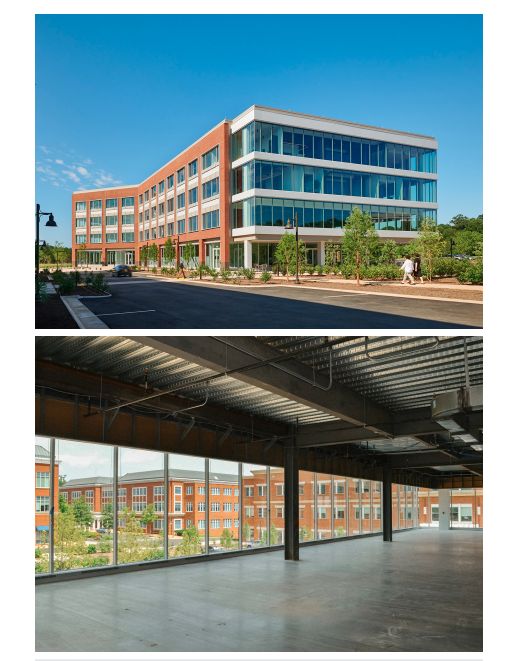 Two images of Town Center Four at the North Fork Discovery Center